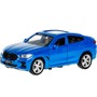 Модель X6-12-BU BMW X6 длина 12 см, двери, багаж, инер, синий Технопарк в коробке - фото 47047480