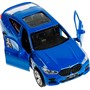 Модель X6-12-BU BMW X6 длина 12 см, двери, багаж, инер, синий Технопарк в коробке - фото 47047481