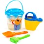 Песочный набор Три кота.Мир приключений №6:Ведро с наклейкой,ситечко Солнышко,лопатка №5,грабельки №5,лейка №10 91628 - фото 47047888