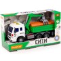 Автомобиль Сити бортовой с манипулятором инерционный со светом и звуком зеленый (в коробке) 96029 П-Е /8/ - фото 47048819
