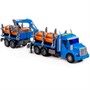 Автомобиль Профи лесовоз с прицепом инерционный со светом и звуком синий в коробке 96197 П-Е - фото 47048838