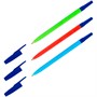 Ручка шариковая синяя 0,7мм СТАММ "049" неоновый микс 346456 - фото 47050423