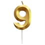 Свеча 5см Цифра Gold 9 6074142 - фото 47050778