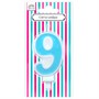 Свеча для торта Цифра "9" Веселая вечеринка голубой L0289-BL - фото 47051717