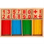 Деревянный Счетный набор СИНИЙ ТРАКТОР W003-STR - фото 47054649