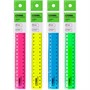 Линейка пластик 20см СТАММ 2 шкалы,  непрозрачная, неоновые цвета, ассорти351472 - фото 47055915