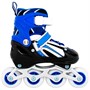 Ролики Dvizhok р. 30-33 раздвиж. PVC, 1 колесо со светом,синий 141V-200 - фото 47056518