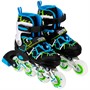 Ролики Dvizhok р. 30-33 раздвиж. PVC, 1 колесо со светом,черно-синий 141V-206 - фото 47056526