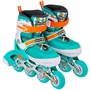Ролики Dvizhok р. 30-33 раздвиж. PVC, 1 колесо со светом,бирюзовый 141V-361 - фото 47056566