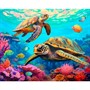 Набор для творчества Алмазная мозаика 40х50 см Морские черепахи на рифе НД-0597 - фото 47057192