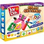 Набор для творчества Масса для лепки Joy Doh, набор COOKIE CUTTER SET - ИЗУЧАЕМ ЦВЕТА И ФОРМЫ, 16 аксессуаров, 4 баночки теста, (4 x 50 г.) COOK-200 pot - фото 47059258