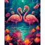 Набор Для Творчества Картина по номерам на картоне 40*50 см Влюбленные фламинго Кпн-363 Lori - фото 47060722