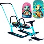 Снегокат 505 высокий SNOWKAT TWINS BABY PUSH для двоих, с 2 скл. спинк. П-обр толкатель Черепашки - фото 47064981