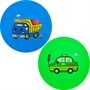 Мяч 22 см 50 гр. FG240705032N машинки - фото 47071963