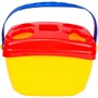 Логическая игрушка Сортер-ведерко красный,желтый,синий И-0800 - фото 47072877