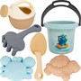 Песочный набор КРОКОТАМ Морской с лейкой, 6 предметов, бежево-голубой ПН-8065 /48/ - фото 47073309