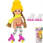 Кукла малышка Miss Kapriz FCJ0931624 Маленькая модница на коньках и роликах в пакете - фото 47082829