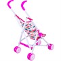 Коляска для куклы Miss Kapriz MKT817-1 Розовая в облаках в пак. - фото 47084700