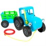 Каталка СИНИЙ ТРАКТОР 20+ песен,стихов,звуков.пластик.свет HT1543-R - фото 47084786