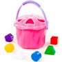 Логическая игрушка "Ведро Сюрприз" 6 элементов розовый в сеточке 93479 П-Е /12/ - фото 47086910