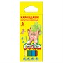 Карандаши цветные 6 цв. Каляка-маляка шестигранные КККМ06 - фото 47089628