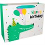 Пакет 32х11,5х25см  Happy Birthday крокодил с шарами 141V-851 - фото 47222323