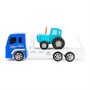 Модель BLUTRA-7-AUTO синий трактор с автоперевозчиком 7,5 см, синий Технопарк в кор. - фото 48070765