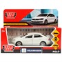 Модель POLO-12-WH VOLKSWAGEN POLO длина 12 см, двери, багаж, инерц, белый Технопарк  в коробке - фото 48902273