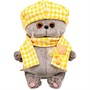 Басик BABY в берете и шарфе в клетку BB-146 - фото 48902346