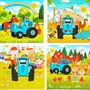 ГТДПазл 4 в 1: 9-16-25-36 Синий Трактор 4650250545842 - фото 49551001