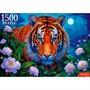 Пазл 1500 Ночной тигр в цветах Ф1500-6636 - фото 54118006
