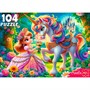 Пазл 104 Очаровательная принцесса и единорог Ф104-6644 - фото 54118031