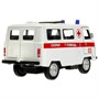 Модель UAZ452-11AMB-WH УАЗ-452 "буханка" СКОРАЯ 10,5 см, двери, инерц Технопарк в кор. - фото 56942313