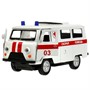 Модель UAZ452-11AMB-WH УАЗ-452 "буханка" СКОРАЯ 10,5 см, двери, инерц Технопарк в кор. - фото 56942314