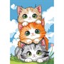 Набор для творчества Картина по номерам на холсте 20*30 см Башня из котиков Рхд-044 Lori - фото 59177903