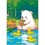 Набор для творчества Картина по номерам для малышей 20х30 Мишка с уточками Ркн-135 Lori - фото 59177920