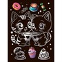 Набор для творчества Гравюра 18*24 Чаепитие котят эффект серебро Гр-773  LORI - фото 59177937