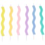 Свечи для торта Волна Пастель 10см 6шт - фото 60033893