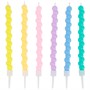 Свечи для торта Пузыри Пастель 12см 6шт - фото 60033903
