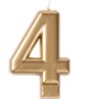 Свеча-цифра "4" Золотая 8 см 1502-2837 - фото 60034083