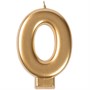 Свеча-цифра "0" Золотая 8 см 1502-2833 - фото 60152925