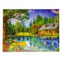 Набор для творчества Алмазная мозаика Домик на озере 40*50см частичная выкладка 87145 - фото 60726817