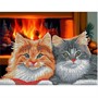 Набор для творчества Алмазная мозаика Кошечки 40*50см частичная выкладка 73525 - фото 60726828