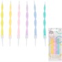 Свечи для торта Серпантин Пастель 10см 6шт - фото 62741038