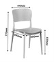 Стул ESKA (серый new) PP0009NG (от 12 шт) - фото 62753618