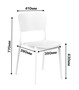 Стул ESKA (белый) PP0009W (от 12 шт) - фото 62753785