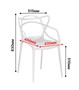 Стул ESKADE (белый) PP0011W (от 12 шт) - фото 62753878