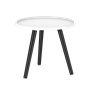 Стол журнальный TALVI белый (черные ножки) 1шт. PP0016WB  (от 12 шт) - фото 62753958
