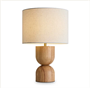 Настольный светильник дерево\ткань В28Д43 см - фото 62754809