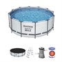 Бассейн каркасный круглый Steel Pro MAX 366*122 см 3 аксесс. 56420 - фото 62758488